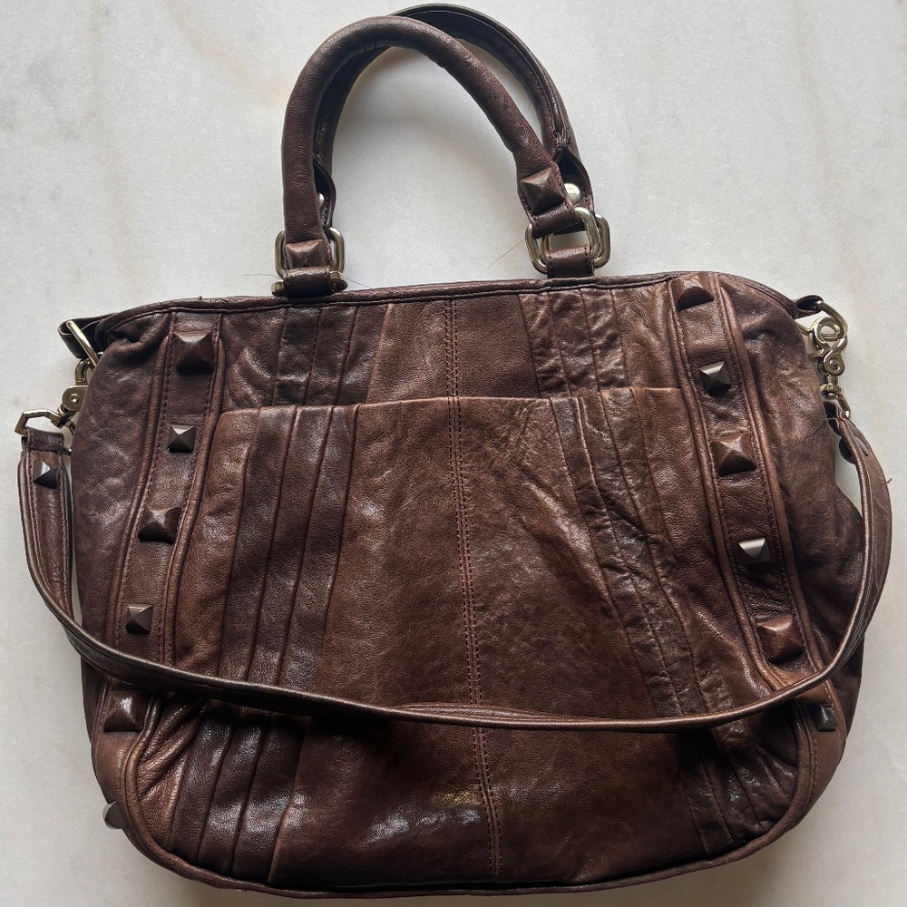 Junior Drake Leather Shoulder Bag - Picture 2 of 12